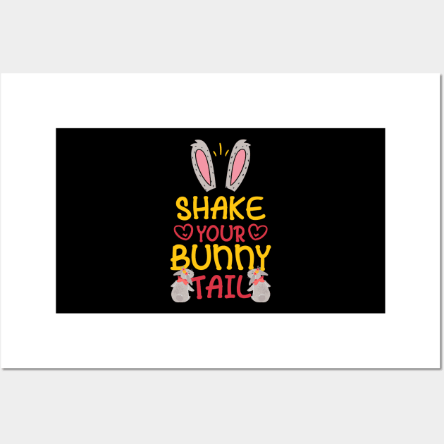 Shake Your Bunny Tail - Cute Easter Rabbit Gift Wall Art by ScottsRed